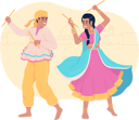 پیش‌نمایش فایل couple-performing-indian-dance-with-sticks-6458700 از پک سنت‌ها در طول دیوالی