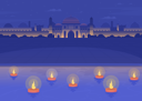 پیش‌نمایش فایل diwali-diyas-floating-in-ganges-river-6458716 از پک سنت‌ها در طول دیوالی