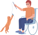 پیش‌نمایش فایل disabled-man-playing-with-his-cat-6916102 از پک مشارکت اجتماعی