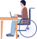 پیش‌نمایش فایل disabled-man-working-on-laptop-6916124 از پک مشارکت اجتماعی