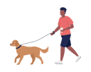 پیش‌نمایش فایل african-man-walking-with-dog-6937346 از پک زندگی شهری
