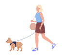پیش‌نمایش فایل girl-walk-with-dog-6937350 از پک زندگی شهری