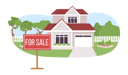 پیش‌نمایش فایل house-on-sale-7301272 از پک کاراکترها خرید