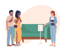 پیش‌نمایش فایل seller-consultant-showing-couch-to-couple-7301255 از پک کاراکترها خرید