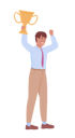 پیش‌نمایش فایل businessman-holding-trophy-7324976 از پک ارتباطات کسب‌وکار
