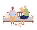 پیش‌نمایش فایل mature-couple-reading-on-sofa-7326726 از پک متفرقه