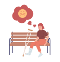 پیش‌نمایش فایل woman-with-broken-leg-on-bench-7326732 از پک متفرقه