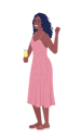 پیش‌نمایش فایل smiling-curly-haired-girl-with-sparkling-wine-glass-7332503 از پک متفرقه