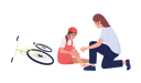 پیش‌نمایش فایل woman-helps-crying-little-girl-cyclist-7332486 از پک متفرقه