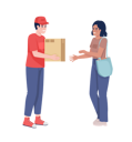 پیش‌نمایش فایل courier-boy-giving-cardboard-parcel-to-woman-7783238 از پک لجستیک