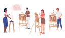 پیش‌نمایش فایل art-teacher-giving-talk-about-painting-for-students-7823704 از پک زندگی مدرسه‌ای لذت بردن