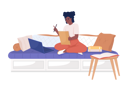 پیش‌نمایش فایل cute-girl-writing-home-assignment-on-sofa-7823710 از پک زندگی مدرسه‌ای لذت بردن