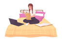 پیش‌نمایش فایل happy-girl-doing-home-assignment-with-laptop-in-bed-7823712 از پک زندگی مدرسه‌ای لذت بردن