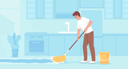 پیش‌نمایش فایل cleaning-kitchen-floor-at-home-7823975 از پک خدمات نظافت کف
