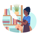 پیش‌نمایش فایل housekeeper-cleaning-dust-off-wood-shelves-7823979 از پک خدمات نظافت کف