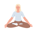 پیش‌نمایش فایل blond-young-woman-in-comfortable-clothes-meditating-7864467 از پک آرامش انجام افراد