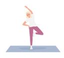 پیش‌نمایش فایل blond-young-woman-warming-up-on-yoga-mat-7864462 از پک آرامش انجام افراد