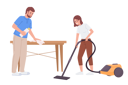 پیش‌نمایش فایل father-and-daughter-doing-housework-together-7923250 از پک فرزندپروری نوجوان