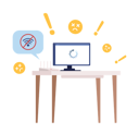 پیش‌نمایش فایل computer-on-table-with-failed-internet-connection-7931480 از پک مشکلات وب و راهکارها