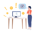 پیش‌نمایش فایل woman-confusing-about-bad-internet-connection-7931476 از پک مشکلات وب و راهکارها