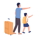 پیش‌نمایش فایل dad-with-son-choosing-destination-for-trip-7956103 از پک مسافران در ترمینال فرودگاه