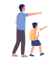 پیش‌نمایش فایل father-with-boy-pointing-fingers-on-right-side-7956104 از پک مسافران در ترمینال فرودگاه