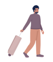 پیش‌نمایش فایل male-passenger-with-trolley-bag-going-on-boarding-7956122 از پک مسافران در ترمینال فرودگاه