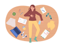 پیش‌نمایش فایل girl-feeling-overwhelmed-with-clutter-8010105 از پک به‌هم‌ریختگی مرتب‌سازی