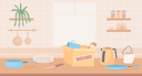 پیش‌نمایش فایل kitchen-countertop-with-cardboard-boxes-8010098 از پک به‌هم‌ریختگی مرتب‌سازی