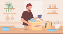 پیش‌نمایش فایل man-decluttering-kitchen-countertop-8010101 از پک به‌هم‌ریختگی مرتب‌سازی