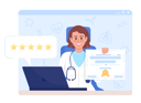 پیش‌نمایش فایل female-doctor-reviews-8002219 از پک خدمات پزشکی آنلاین