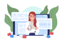پیش‌نمایش فایل scheduling-visit-to-therapist-8002218 از پک خدمات پزشکی آنلاین