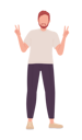 پیش‌نمایش فایل bearded-man-posing-with-peace-sign-8089393 از پک بیانگر از نظر احساسی