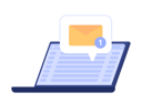 پیش‌نمایش فایل new-email-bubble-from-laptop-device-8269450 از پک کاربران شبکه‌های اجتماعی