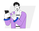 پیش‌نمایش فایل excited-guy-playing-on-cell-phone-8734319 از پک تلفن هوشمند استفاده از