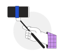 پیش‌نمایش فایل holding-selfie-stick-with-smart-phone-8734329 از پک تلفن هوشمند استفاده از