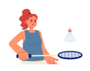 پیش‌نمایش فایل female-spanish-player-on-badminton-training-8759364 از پک ورزشکار مرد ورزشکار زن