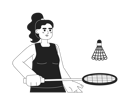 پیش‌نمایش فایل female-spanish-player-on-badminton-training-8759384 از پک ورزشکار مرد ورزشکار زن