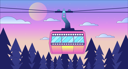 پیش‌نمایش فایل cabin-ropeway-above-sunset-forest-skyline-lo-fi-chill-wallpaper-8765408 از پک لوفای زمان شب نوستالژی غمگین