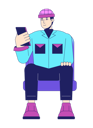 پیش‌نمایش فایل asian-young-man-checking-phone-8769242 از پک آرامش استراحت