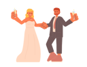 پیش‌نمایش فایل happy-couple-celebrating-wedding-anniversary-9013159 از پک دست‌ها در دست گرفتن زوج عروس و داماد