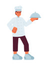 پیش‌نمایش فایل caucasian-male-chef-stand-with-silver-tray-9086593 از پک آشپزها آشپزی