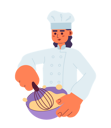پیش‌نمایش فایل female-chef-mix-dough-9086585 از پک آشپزها آشپزی