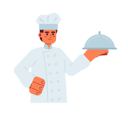 پیش‌نمایش فایل male-chef-hold-silver-platter-9086592 از پک آشپزها آشپزی