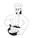پیش‌نمایش فایل female-chef-mix-dough-9086925 از پک آشپزی افراد