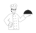 پیش‌نمایش فایل male-chef-hold-silver-platter-9086940 از پک آشپزی افراد