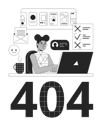 پیش‌نمایش فایل african-american-girl-with-many-tasks-error-404-9343477 از پک خطای ۴۰۴ فریلنسری