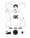 پیش‌نمایش فایل man-showing-v-sign-and-taking-photo-9506502 از پک فعالیت افراد
