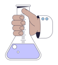 پیش‌نمایش فایل hand-holding-measurement-flask-9521375 از پک آزمایش‌ها انجام دانشمندان پرمشغله