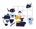 پیش‌نمایش فایل man-creating-and-manages-robots-9521381 از پک آزمایش‌ها انجام دانشمندان پرمشغله